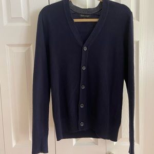 Banana Republic Navy Cardigan With Elbow Detail